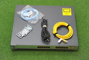 CISCO WS-C3750G-24TS-E1U Switch 24xFE Stackable w/ CAB-STACK-50M -1YrWtyTaxInv - Foto 1 di 4