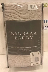BARBARA BARRY ARROYO MATELASSE EUROPEAN SHAM 26" X 26" $75.00 TAG! - Picture 1 of 4
