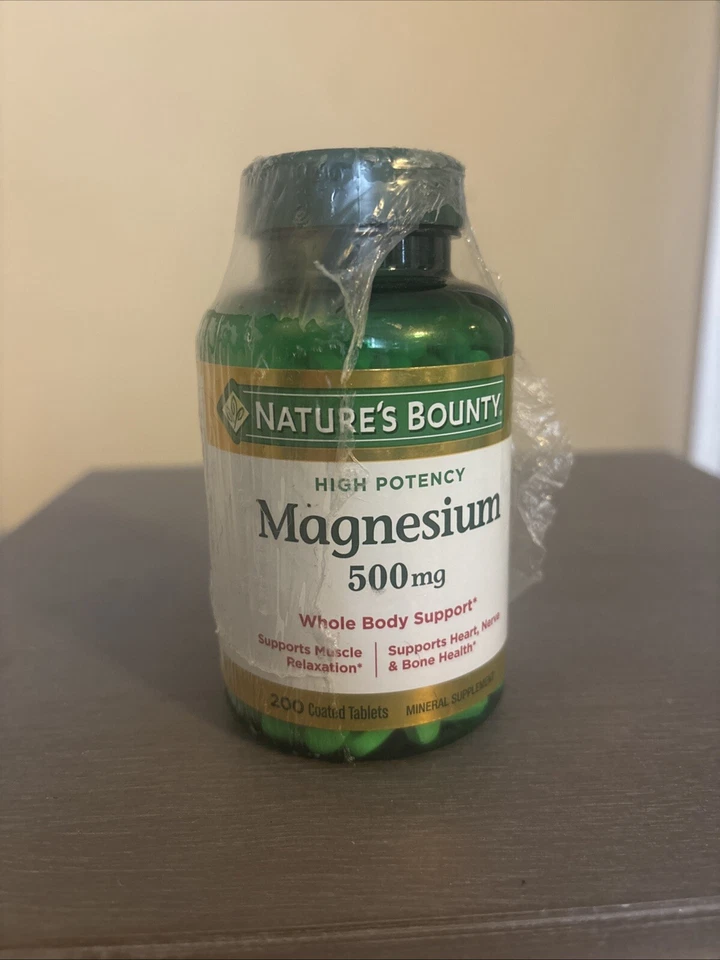 Nature's Bounty магний 500 мг минеральная добавка - 200 таблеток срок годности 10/25 - Изображение 1 из 1