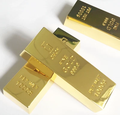 SIMULACIÓN ORO METAL ALEACIÓN ZINC MATERIAL CHAPADO EN ORO ARTESANÍA REGALO LADRILLO DORADO Foto 1 de 4