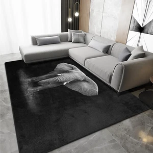 African Elephant Area Rug, Animal Rug for Living Room, Durable Rug Carpet for... - Picture 1 of 8