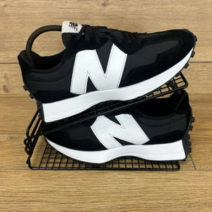 New Balance 327 Shoes Unisex Size UK 7 Black White Trainers Gym Running Work - Picture 1 of 12