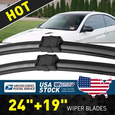 Repuesto limpiaparabrisas bloqueo lateral 24"+19" para BMW 335i 2007-2010 Foto 1 de 4