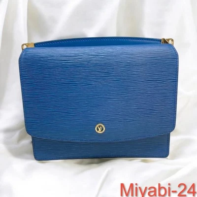 Bolso de Hombro Louis Vuitton Epi Azul Cuero Duradero Elegante Bandolera Usado Foto 1 de 4