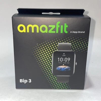 Amazfit Bip 3 A2172 Black 1.69" Large Color Display Bluetooth Smartwatch - Image 1 of 4