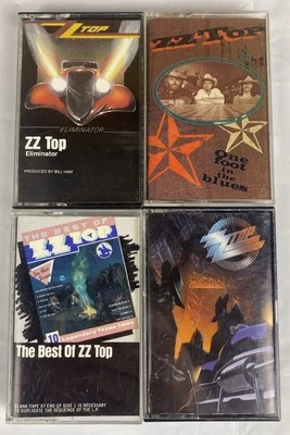 ZZ TOP Cassette Tapes Eliminator, Recycler, One Foot In The Blues, Best Lot of 4 Foto 1 de 4