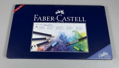 Juego de 36 lápices de acuarela Faber-Castell Art Grip en lata - Nuevo Foto 1 de 4