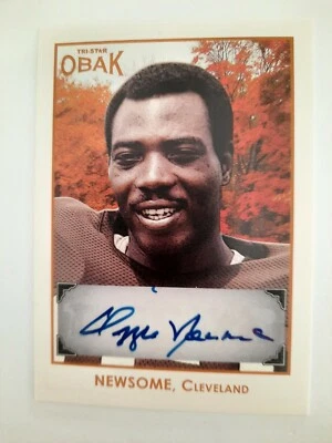 2011 Tri-Star Obak Brown #A27 Ozzie Newsome Auto 30/50 HOF ^ - Image 1 of 2