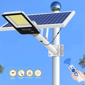 9999999LM Commercial Solar Street Light Dusk To Dawn Road LED Lamp+Remote+Pole - Picture 1 of 21