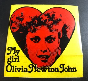OLIVIA NEWTON JOHN 1970's Vintage STICKER DECAL 3.75x 3.75 Inch Rare MY GIRL - Picture 1 of 2