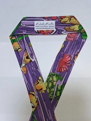 SALE Hawaiian Print Neck Cooling Scarf Locally Made in Hawaii Water Crystal - Image 1 of 4