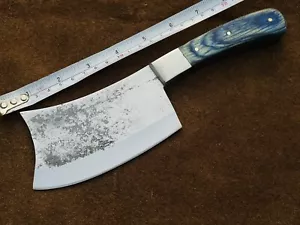 Cuchillo de chef de acero al carbono antiguo hecho a mano, cuchilla, hacha, camping 106 - Imagen 1 de 4