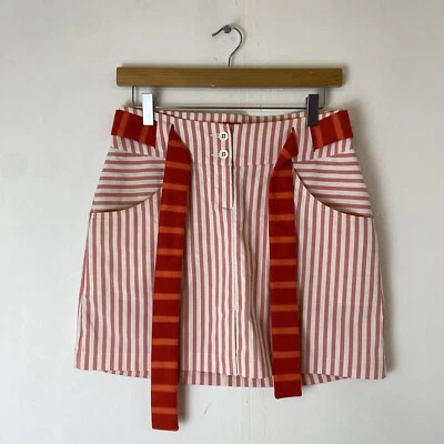 Nike Golf Ladies Pink Stripe Belted Golf Mini Skirt UK Size 6 B1 - Image 1 of 4
