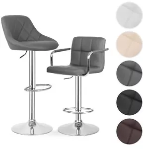 MIADOMODO® Barstuhl Barhocker 2er Set mit Fußstütze Höhenverstellbar Kunstleder - Bild 1 von 144