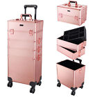 BYOOTIQUE Rose 4 in 1 Rolling Makeup Case Makeup Train Artist Aluminum Cosmetic