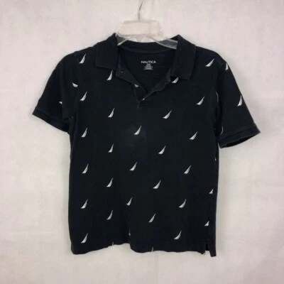 Polo clásico azul marino NAUTICA para niños con veleros blancos - talla L (8-10) Foto 1 de 4