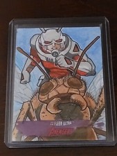 2022 FLEER ULTRA AVENGERS ANT-MAN SKETCH CARD 1/1 BY ARTIST MAURO FODRA