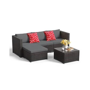 Grey Outdoor Patio Set, Stylish & Comfortable Seating for Relaxing Evenings - Picture 1 of 6