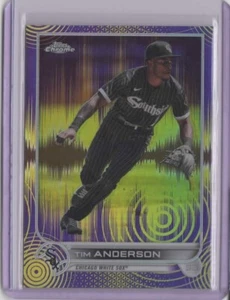 Refractores Topps 2022 cromo sónico púrpura amarillo #197 Tim Anderson 189/299 - Imagen 1 de 2