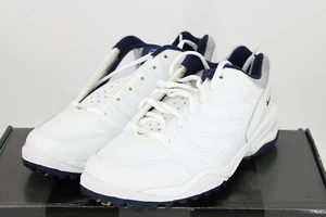 "NEW" Vintage Nike Air Access Sport Men's Sz 6.5 White/Navy Leather Golf Shoes - Picture 1 of 4
