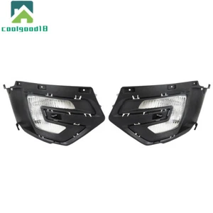 Driver&Passenger Fog Lights w/Black Bezel For 2016-2017 Ford Explorer Halogen - Picture 1 of 12