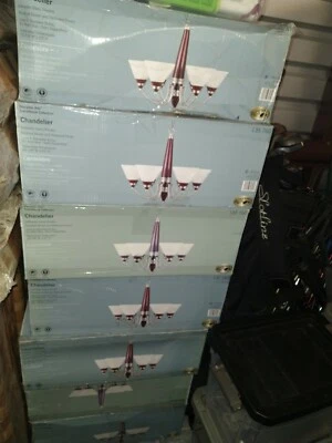 JUEGO DE 4 CANDELABROS HAMPTON BAY TRANSITIONAL 6 LUCES NÍQUEL CEPILLADO Y SECUOYA Foto 1 de 4