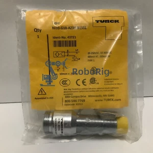 TURCK Ni10-G18-AZ3X-B1331  50MM Proximity Sensor NI10G18AZ3XB1331 No. 43721 (00) - Picture 1 of 3