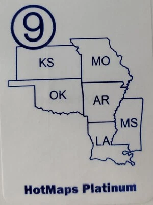 Navionics HotMaps Platinum Lake Charts  SD/ HMPT 09 HUMMINBIRD Lowrance MO KS LA - Image 1 of 3