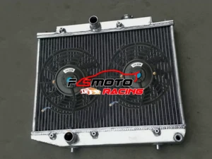 Aluminum Radiator +Fans For 1984-1989 TOYOTA STARLET TURBO EP71 2E-TELU 87 88 MT - Picture 1 of 6