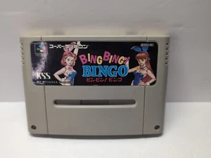 Bing Bin Bingo Super Famicom Cart Only Japan AUTHENTIC TESTED USA SELLER FAST - Picture 1 of 7