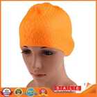 Stylish Adult Swimming Cap Waterproof Silicon Waterdrop Cover Orange