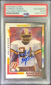 Earnest Byner autographed Wild Card 1992 card #134 Redskins PSA Encapsulated - Picture 1 of 3