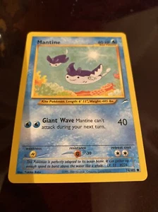 Carta Pokemon Mantine Neo Destiny 74/105 francese Demanta TCG REGOLARE - Foto 1 di 3