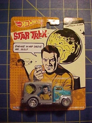 1/64 HOT WHEELS STAR TREK CAPTAIN KIRK '49 FORD C.O.E.!  NIP  REAL RIDERS - Image 1 of 3