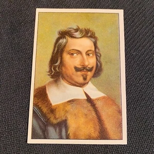 1938 Gutermann Trade Card #28 Evangelista Torricelli Barometer Physics Galileo - Picture 1 of 2