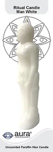 WHITE MAN IMAGE 7.25" CANDLE WICCA PAGAN SPELL HOODOO - Picture 1 of 2