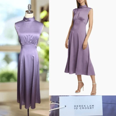 Vestido midi sin mangas fruncido Derek Lam 10 Tate talla 4 Foto 1 de 4