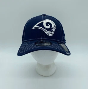 New Era 39Thirty Los Angeles Rams NFL Fitted Hat Cap Solid Blue Size S/M - Picture 1 of 6
