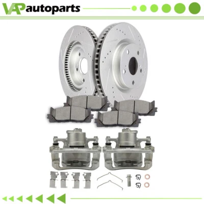 Front Brake Calipers Rotors And Ceramic Pads Diver + Passenger For Lexus ES350 — 第 1/4 张图片