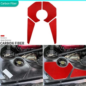 Cubierta roja del panel del compartimento del motor de fibra de carbono para Chevrolet Corvette C8 20-25 - Imagen 1 de 21