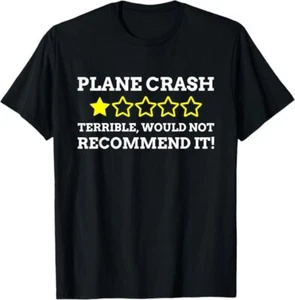 MOST POPULAR! Funny Plane Crash Design Best Gift Idea Tee T-Shirt S-5XL  - Picture 1 of 2