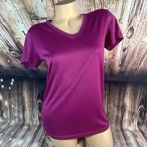 T-shirt sportiva Nike Dri Fit REGULAR FIT donna taglia small viola scollo a V - Foto 1 di 9