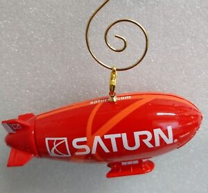 SATURN AUTO  Blimp Holiday Christmas  ornament with hanger and gift box.