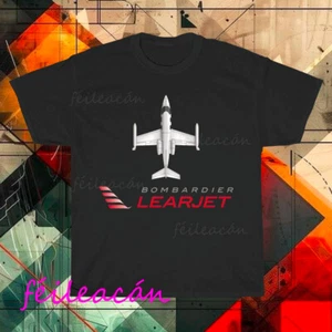 Brand New Bombardier Learjet Logo American T-Shirt Funny Size S to 5XL - Picture 1 of 5