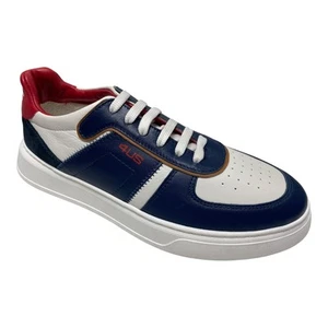 SCARPE SNEAKERS UOMO 4US CESARE PACIOTTI LUIS 02 PELLE BLU ORIGINAL PE - Picture 1 of 6