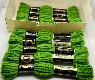 DMC Laine Colbert Yarn Green Tapestry Wool Needlepoint Pullskein Lot 10 In Box - Image 1 of 4