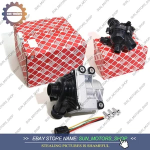 FEBI Electric Water Pump W/ Thermostat For BMW E60 E82 335i 535i X5 X3 N54 N55 - Picture 1 of 9