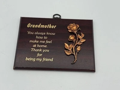 Grandmother Rose Wood Plaque - Image 1 of 4