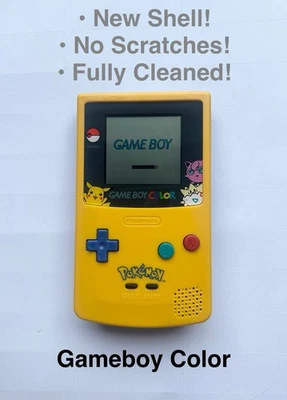 Gameboy Color Pokemon Special Pikachu Edition Nintendo Game Console Clean System - Image 1 of 4
