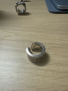 Luxus Chrom Herzen Scoll Open Faced Ring Sterling 925 / signiert Gr. 10 bis 10 5 - Bild 1 von 4